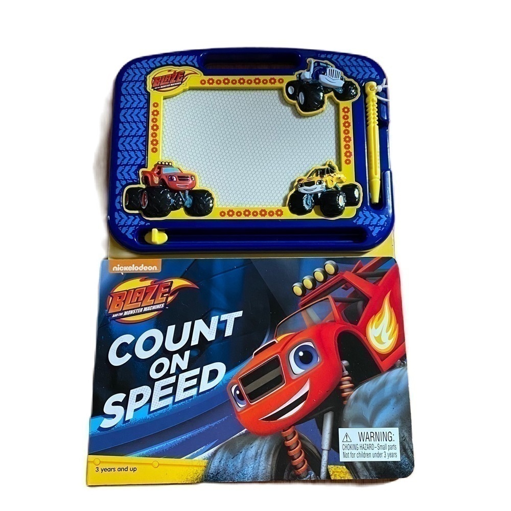 Nickelodeon Blaze Count on Speed Board Book Hardcover Blue Kids Monster Truck